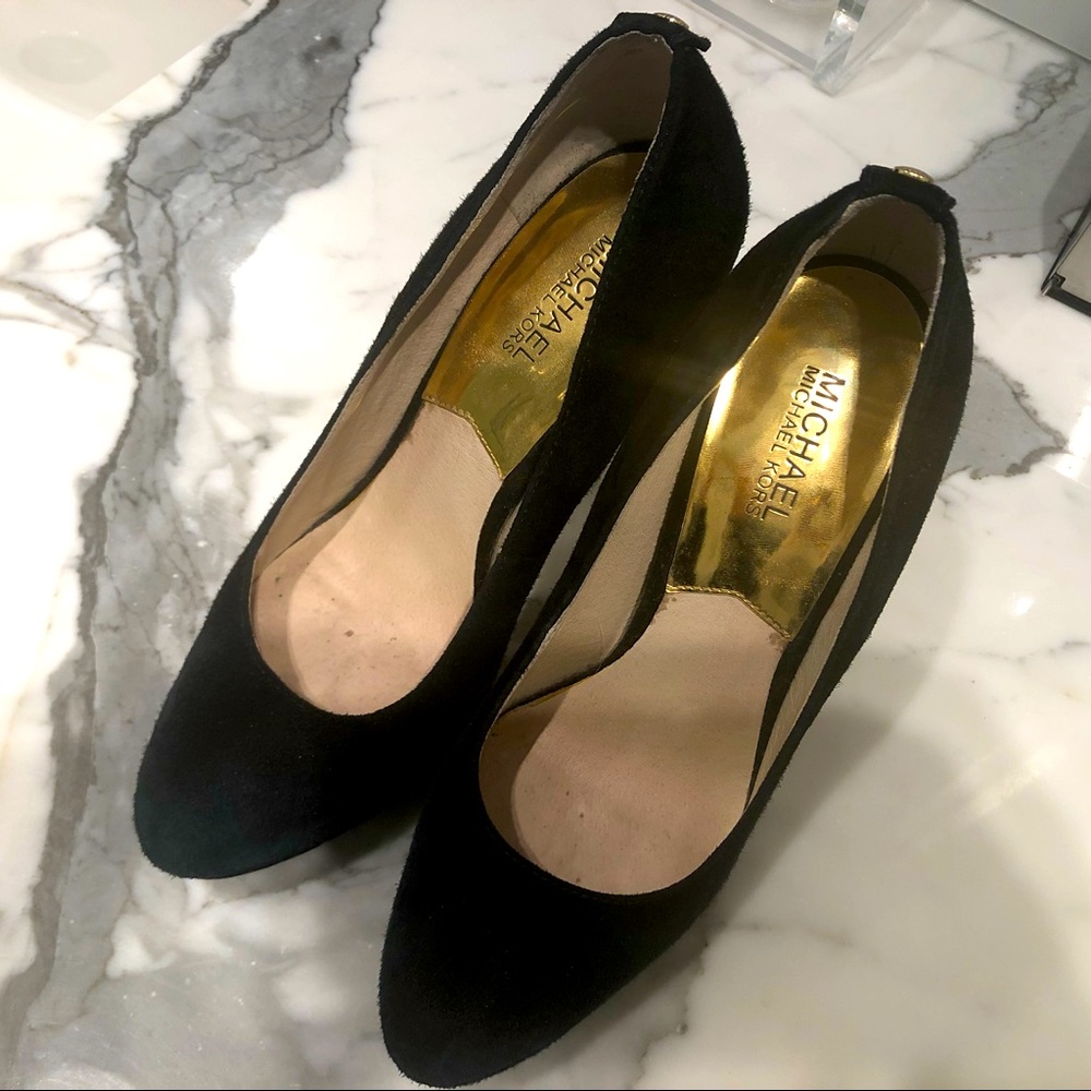 MICHAEL Michael Kors Black Suede High Heels